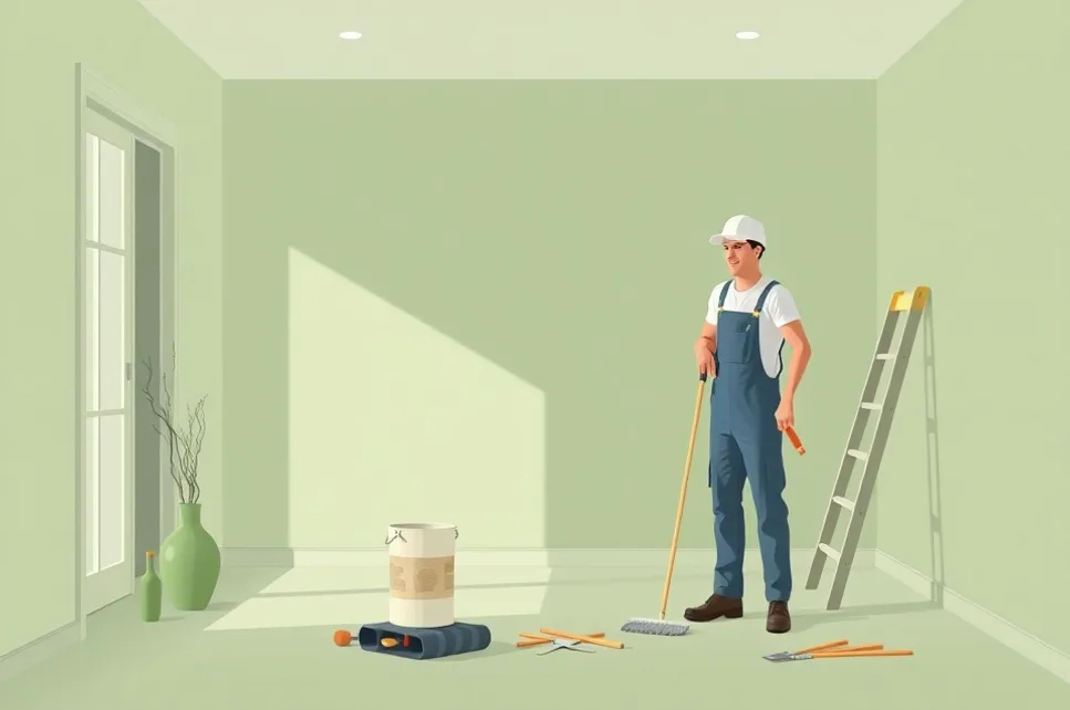 Intérieur rénové après travaux de peinture à Montigny-le-Bretonneux